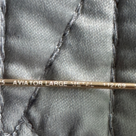 Ray-Ban Aviator Large Gold Metal Mirror Sunglasses w/Red-Orange Mirrored Lenses - Picture 5 of 7